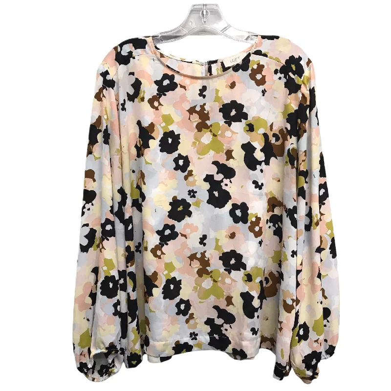 Top Long Sleeve By Loft In Floral Print, Size: Xl