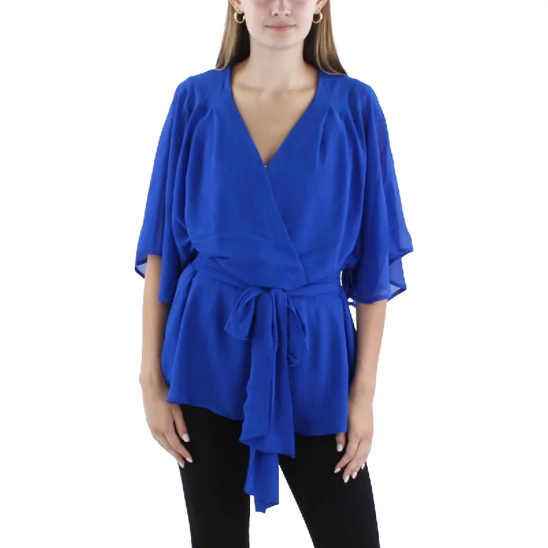 City Chic Womens Plus Surplice  Blouse