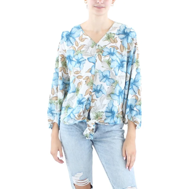 Milano Womens Floral Print Blouse