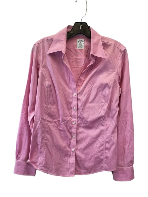 Pink Top Long Sleeve Brooks Brothers, Size M