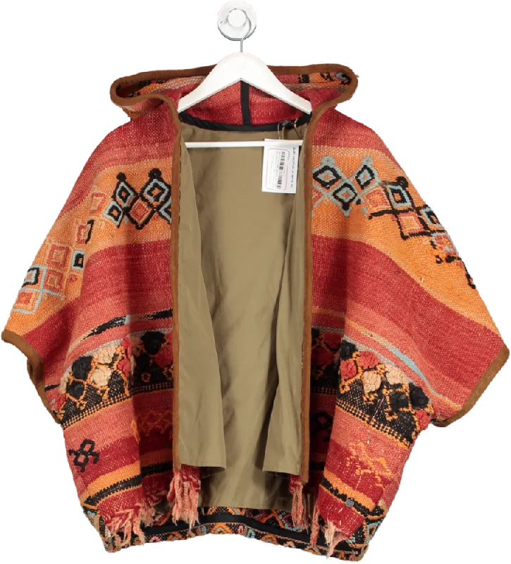 Scotch & Soda Red Aztec Ethnic Hand Made Jacket One Size