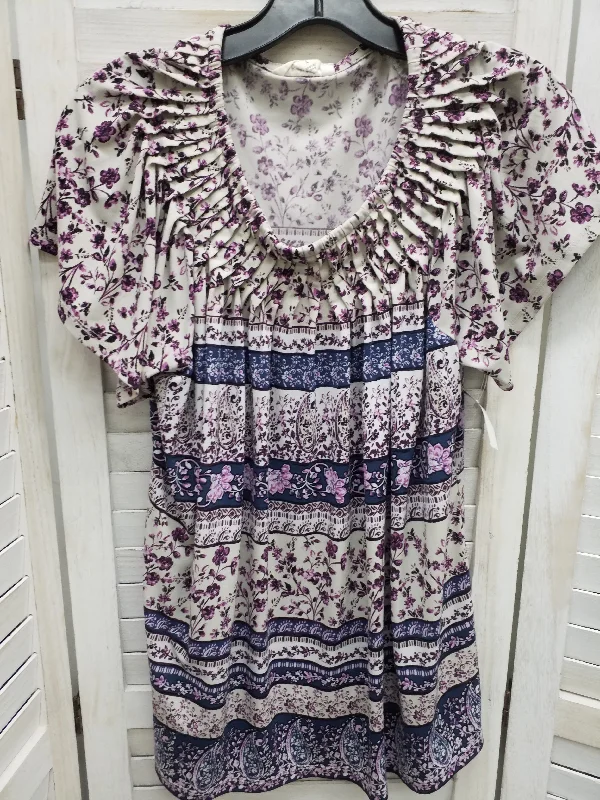 Multi-colored Top Short Sleeve Basic Style And Company, Size L